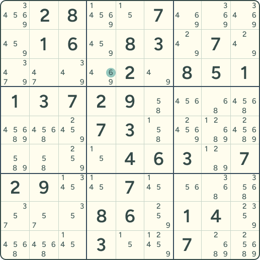 Sudoku rule Hidden Singles