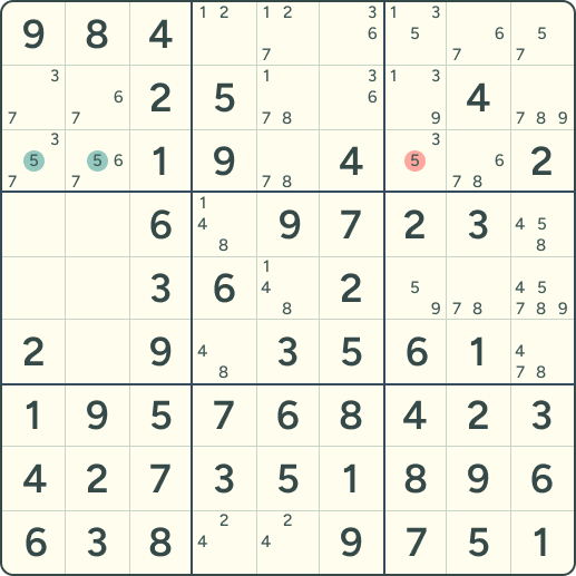 Sudoku rule Locked Candidates