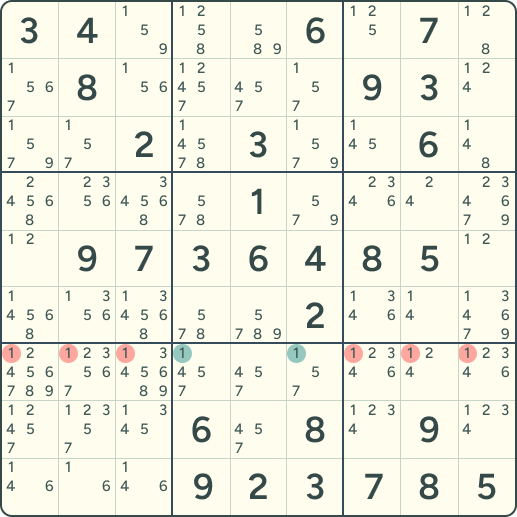 Sudoku rule Locked Candidates