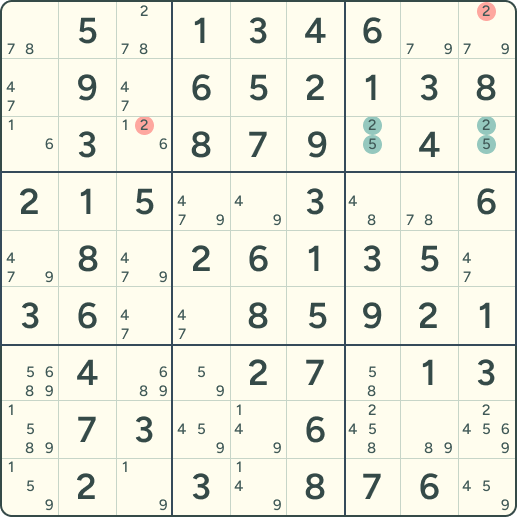 Sudoku rule Locked Pair