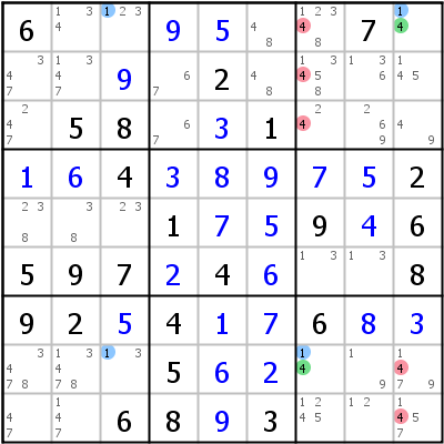 Sudoku rule W-Wing