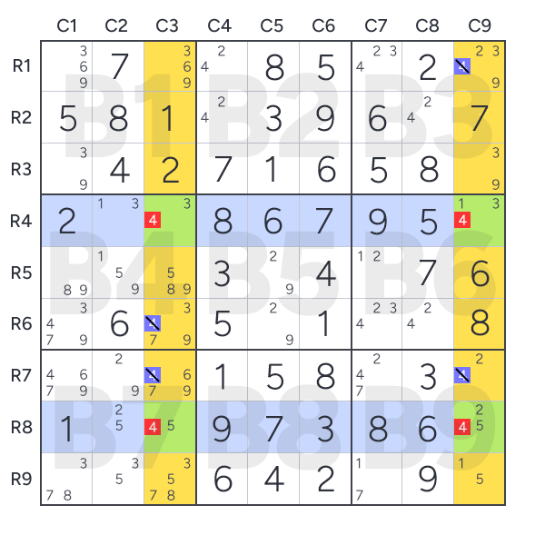 Sudoku rule X-Wing