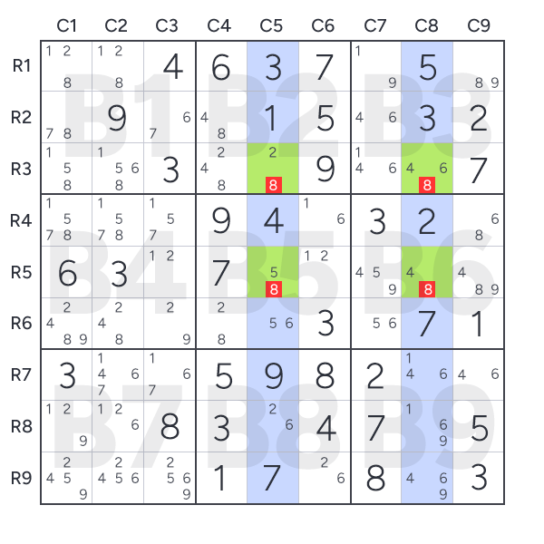Sudoku rule X-Wing