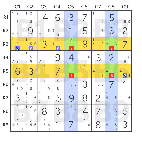 Sudoku rule X-Wing