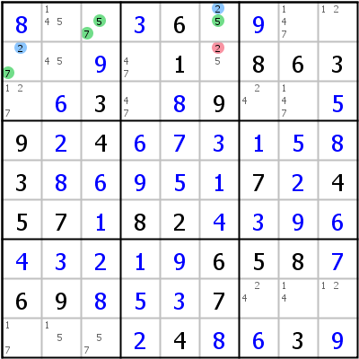 Sudoku rule XY-Wing